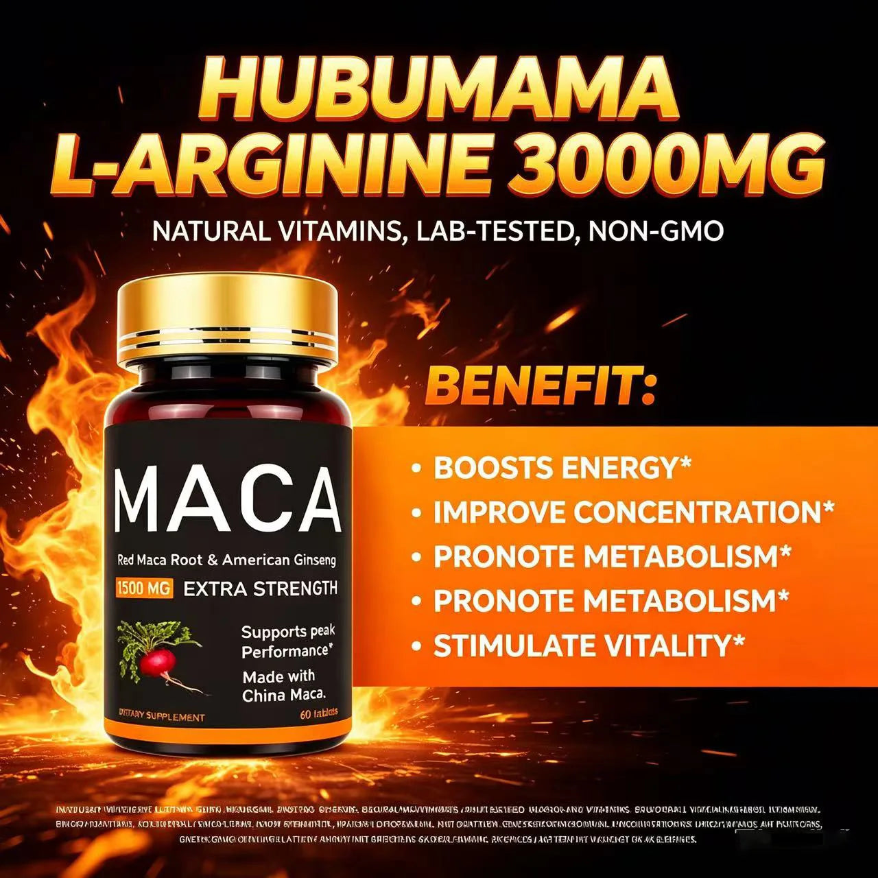 Premium Oyster, Maca & Ginseng Formula，Natural Male Performance Support | Male Enhancing for Stamina, Endurance & Muscle Growt