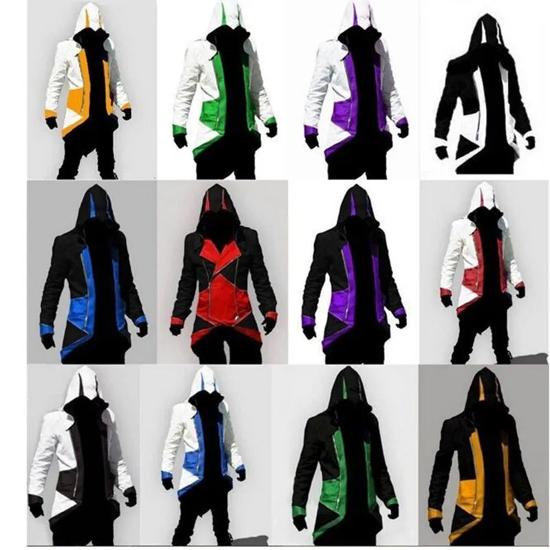 Halloween Steampunk Clothes Cosplay Movie&tv Costume Adult Men Dress Up Party Streetwear Hoodie Jacket Outwear Coats Hoodies