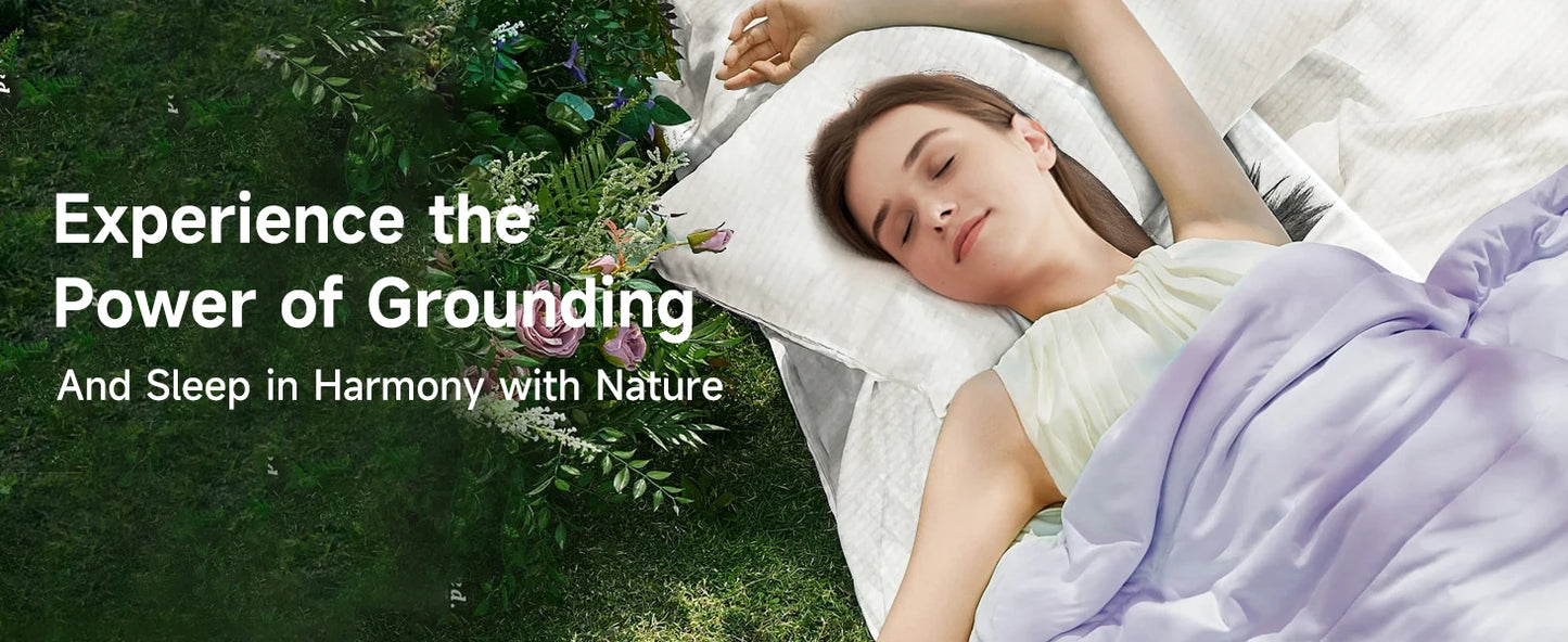 Grounding Bed Sheet Anti-static Grounding Sheet Conductive 95% Cotton and 5% Soft Silver Fiber Flat Sheets Sleep Bed Mat