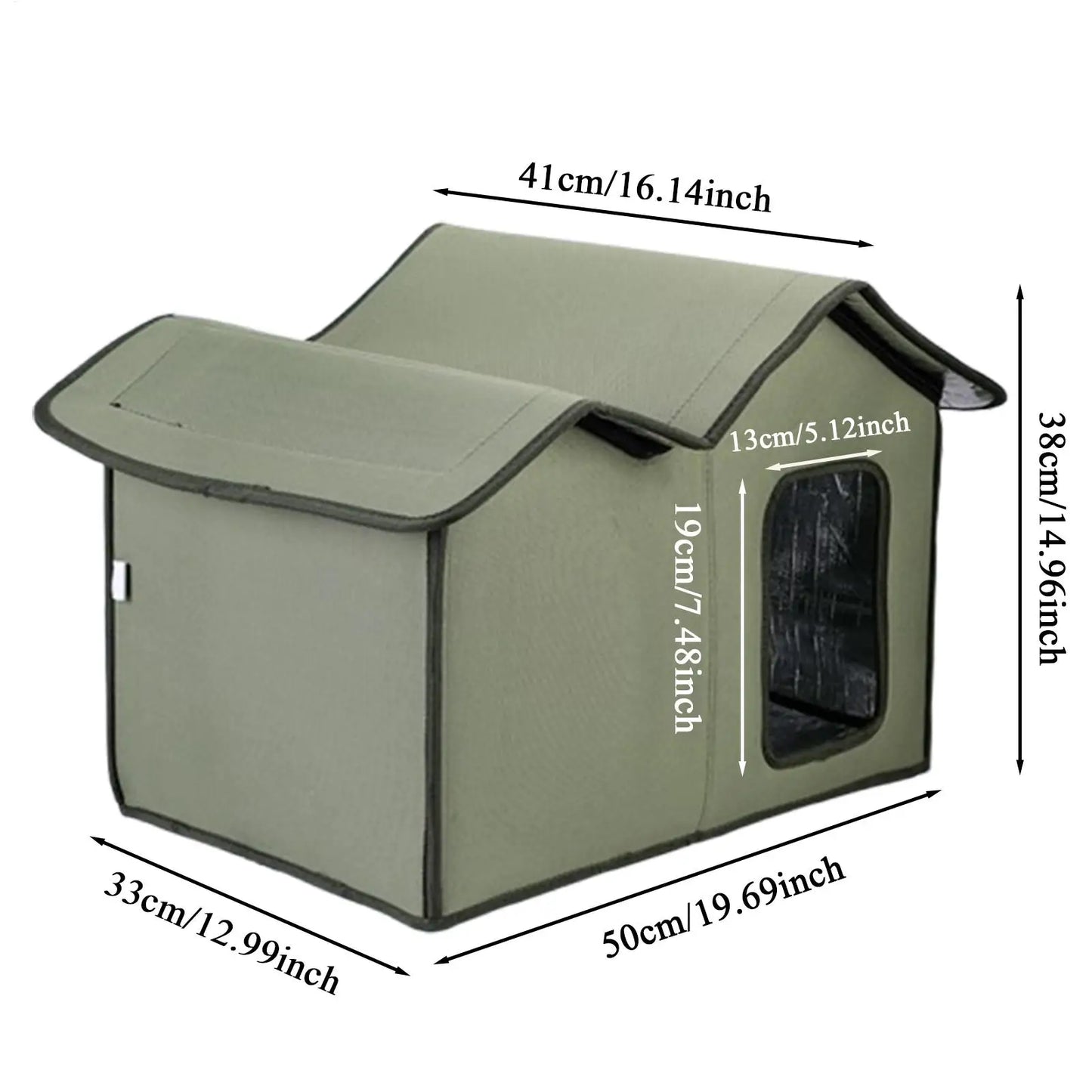 Outdoor Winter Cat House Weatherproof Temporary Shelter for Feral Cats and Dogs Camping Backyard Patio Balcony Pets Supplies