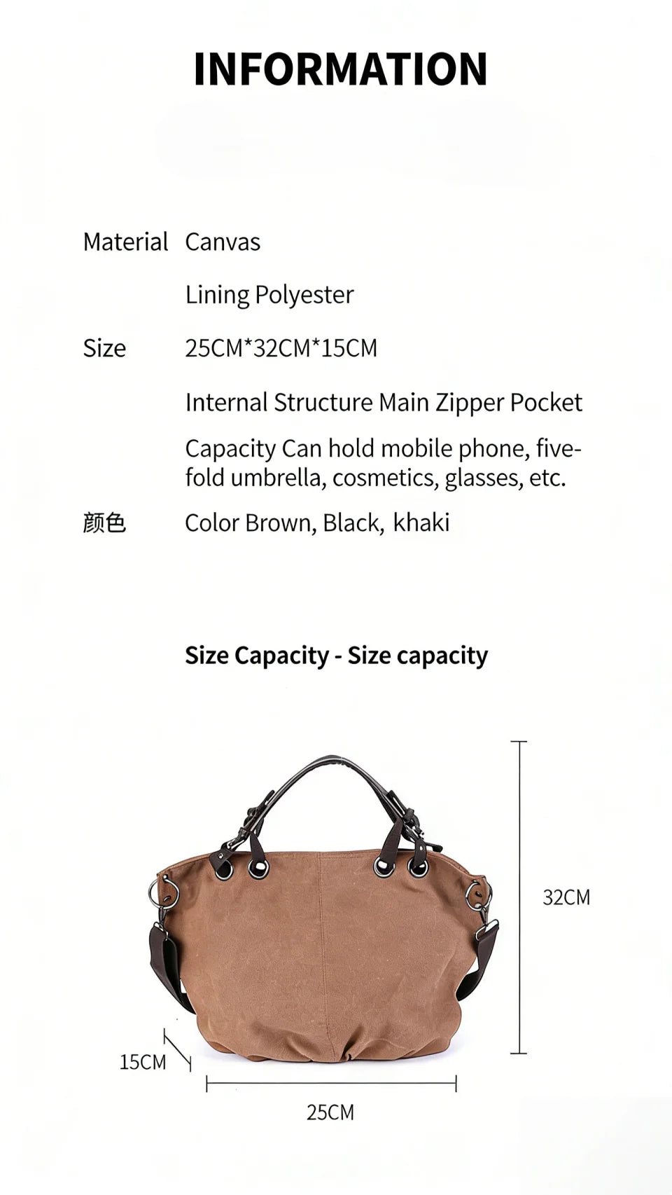 Women's Large Capacity Canvas Tote Bag Casual Crossbody Shoulder Messenger Bag for Daily Commute And Travel