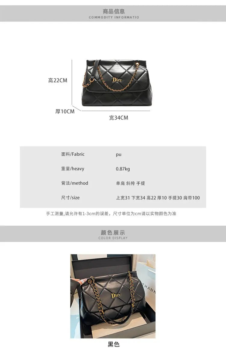 Square Vintage Leather Crossbody Bag Women Handbag Designer Shoulder Tote Purse Classic Diaper Bag