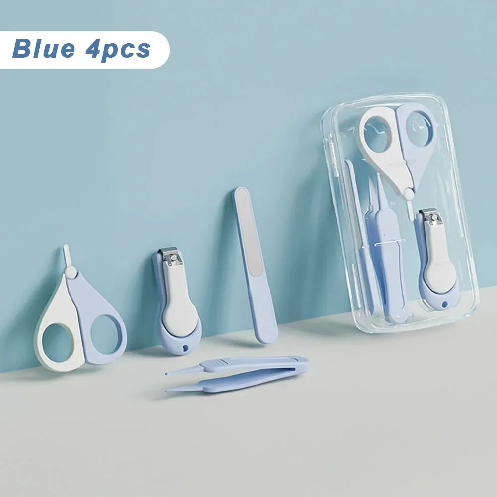 Portable Baby Nail Care Set Safety Infant Nail Clipper Scissors Tweezers Nail File Newborn Kids Manicure Grooming Tools