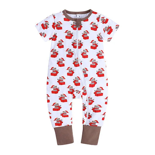 0-3years Baby Rompers Newborn Clothes Short Sleeve Infant Printing Pajamas Cotton Soft Boys Girls Jumpsuit Costume Body Suit