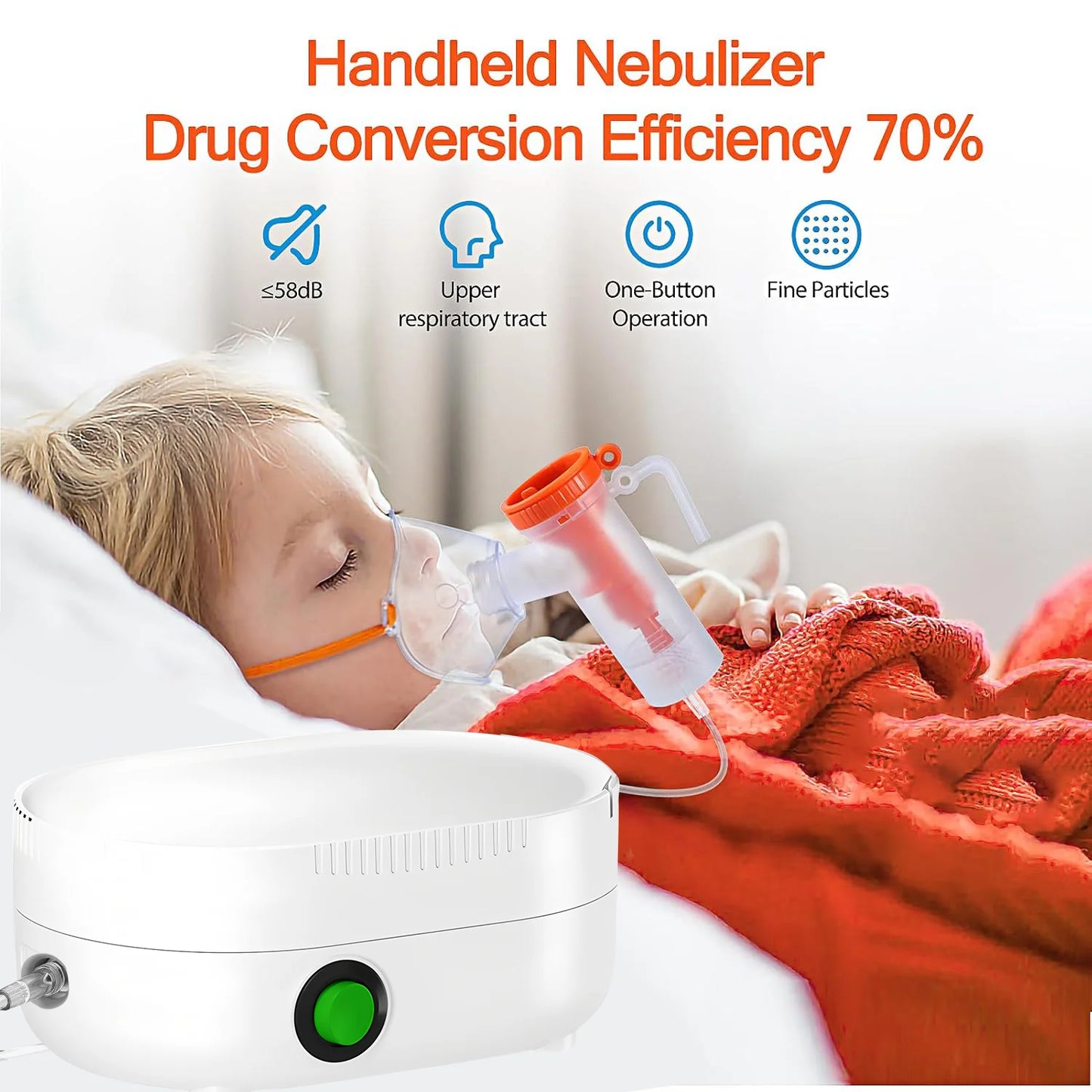 Adults&Children Medical Air Compressor Asthma Cough Atomizer Nebulizer Inhaler Handheld Airway Inhale Humidifier Health Care