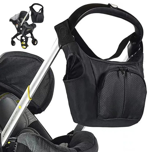 mommy storage bag for doona Stroller accessories portable diaper bag compatible with stroller black waterproof storage bag