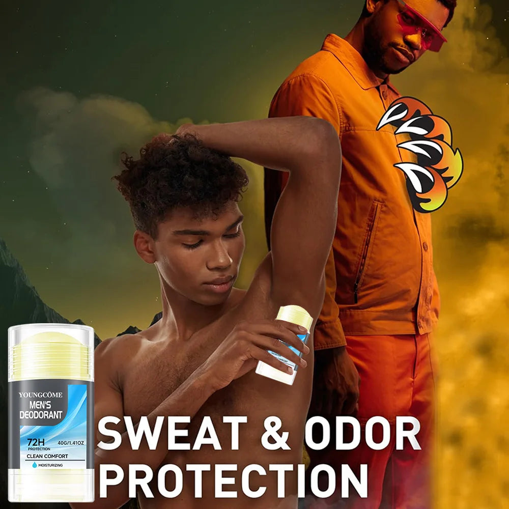 Men's 72H Deodorant Stick Anti Sweating Keep Drying Lasting Fragrance Remove Armpit Odor Underarm Refresh Sticks Fade Body Odor