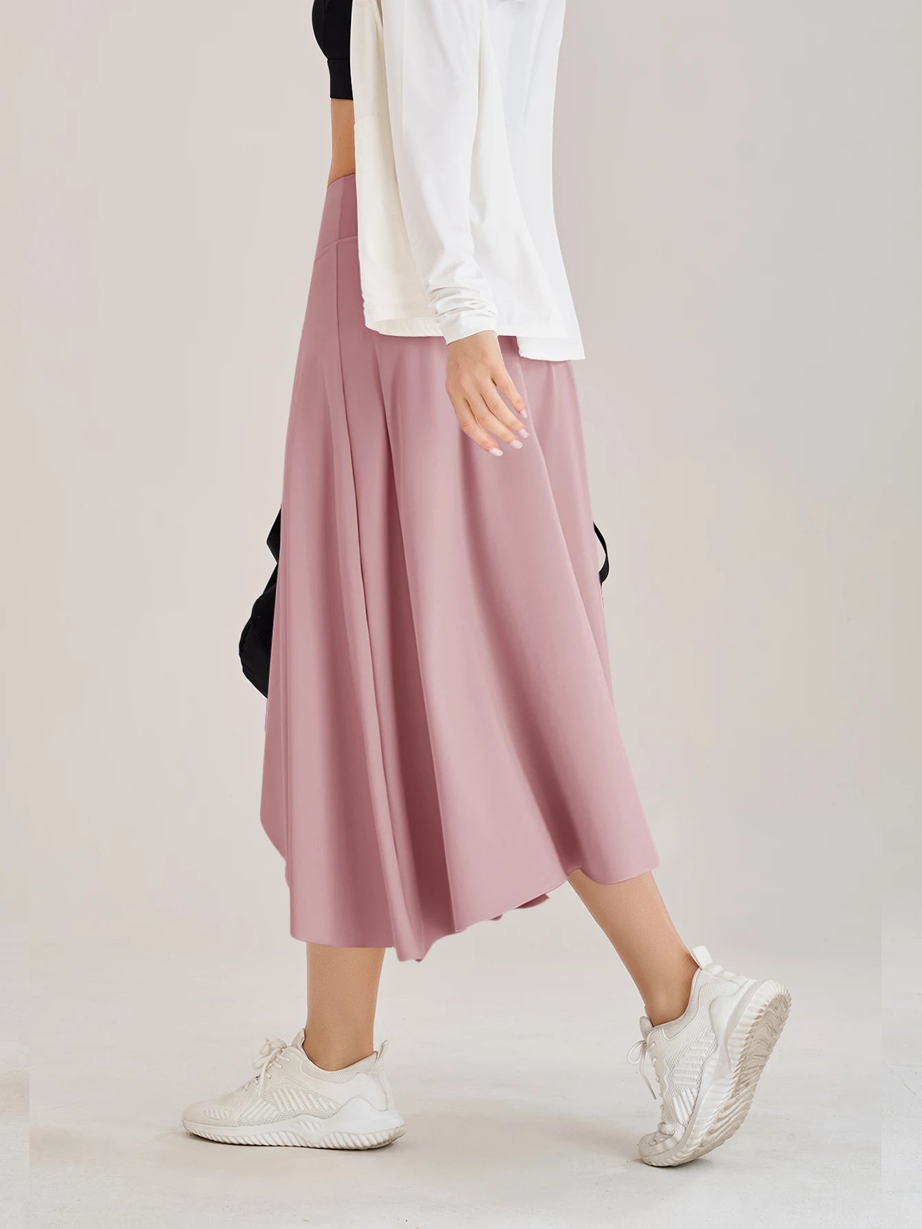 Summer Women Golf Tennis Dance Fitness Long Skirts Quick Drying Solid Female Lining High Waist Long Skirts Shorts
