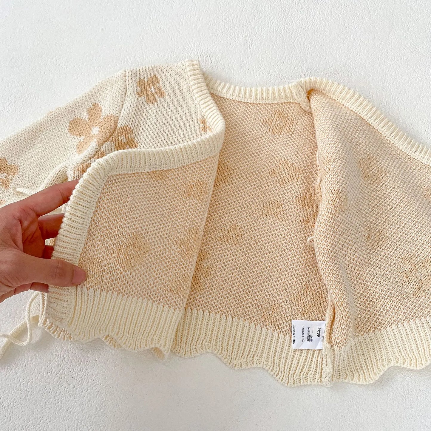 Baby Clothing 2025 Autumn Winter New Fashionable Casual Simple Sweet Floral Jacquard Coat Knitted Pants Hat Socks Kids Clothes