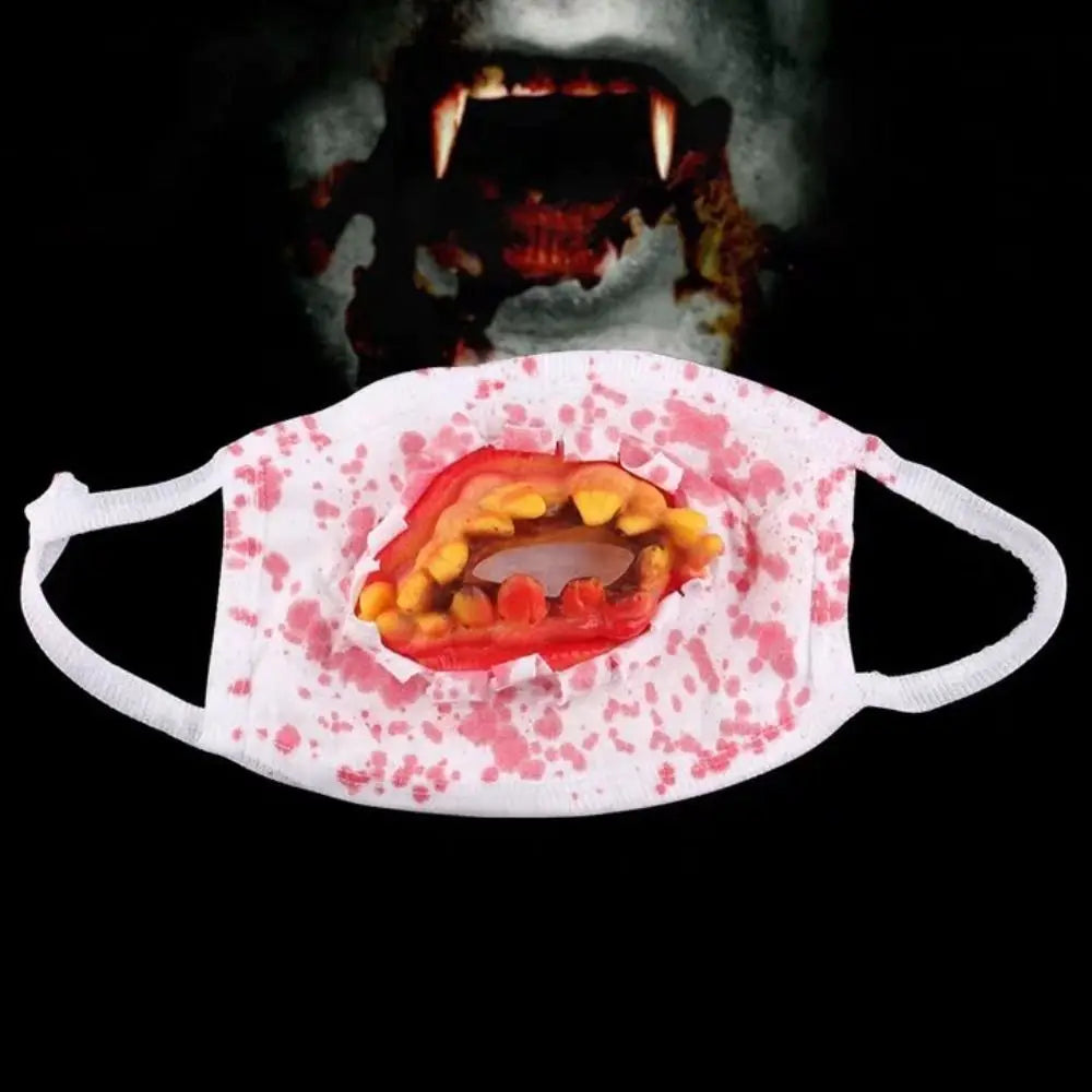 Realistic Halloween Blood Stain Masks Dress Up Costume Blood Mittens Ghost Zombie Cosplay Props Prank