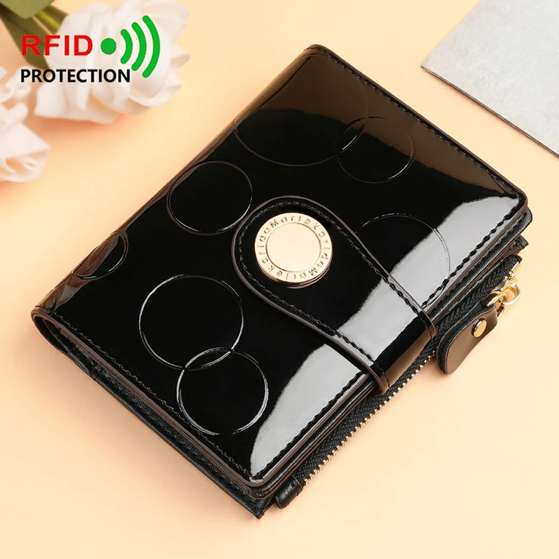 Luxury Designer Wallet for Women Portable Short Bags RFID Blocking Card Holder Purses with Zip Leather Wallets and Handbags