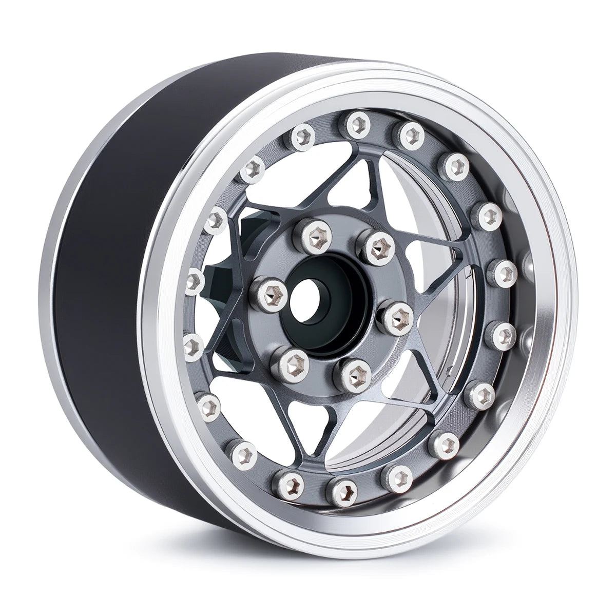 Universal CNC Aluminum 1.9" Beadlock Wheels for 1/10 RC Crawler - Fits Axial SCX10, TRX4, TRX6, Redcat Gen8, D90 Upgrade Parts