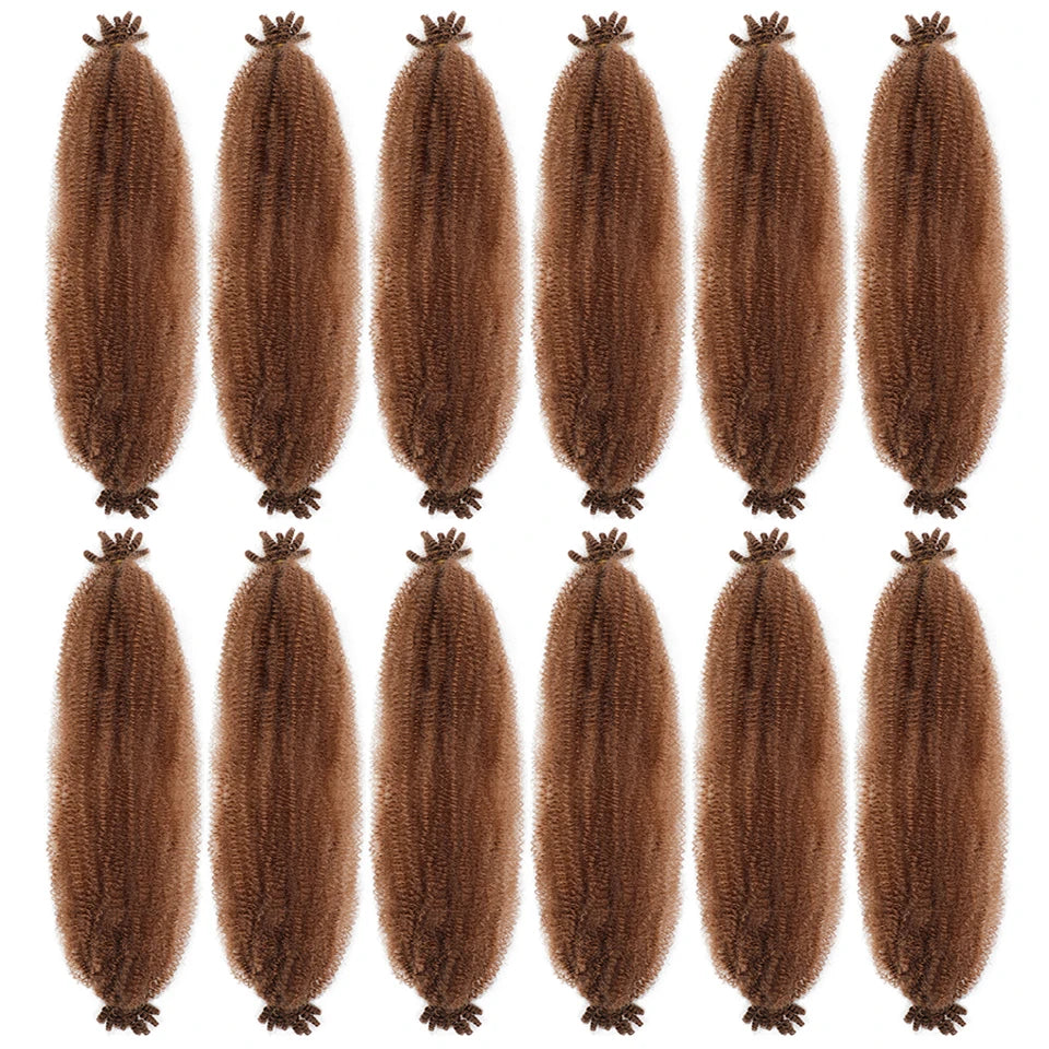 Marley Twist Braiding Hair Ginger Burgundy Ombre Brown Black Springy Afro Twist Hair PreFluffed Spring Twist Kinky Braiding Hair