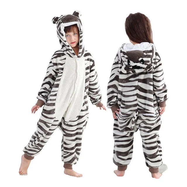 Kids Animal Capybara Kigurumi Costume Cosplay Cartoon Jumpsuit for Children Halloween Christmas Girls Boys Hooded Pajamas Onesie