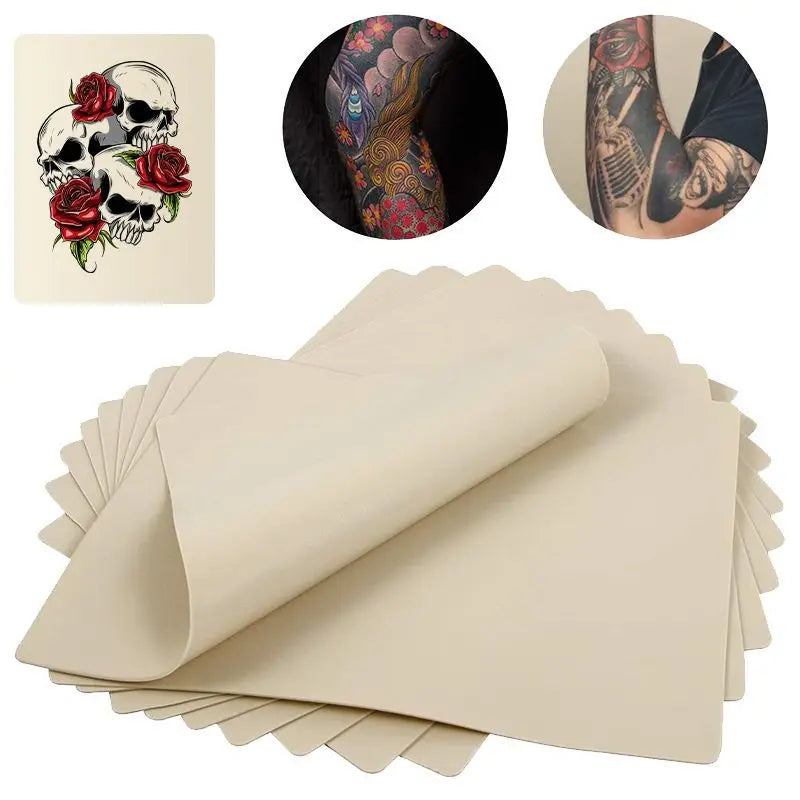 1/3/5pcs Tattoo Blank Practice Skin Eyebrow Gragon Pattern Paint Mixer Makeup Double Sized Synthetic Skin Tattoo Accessories