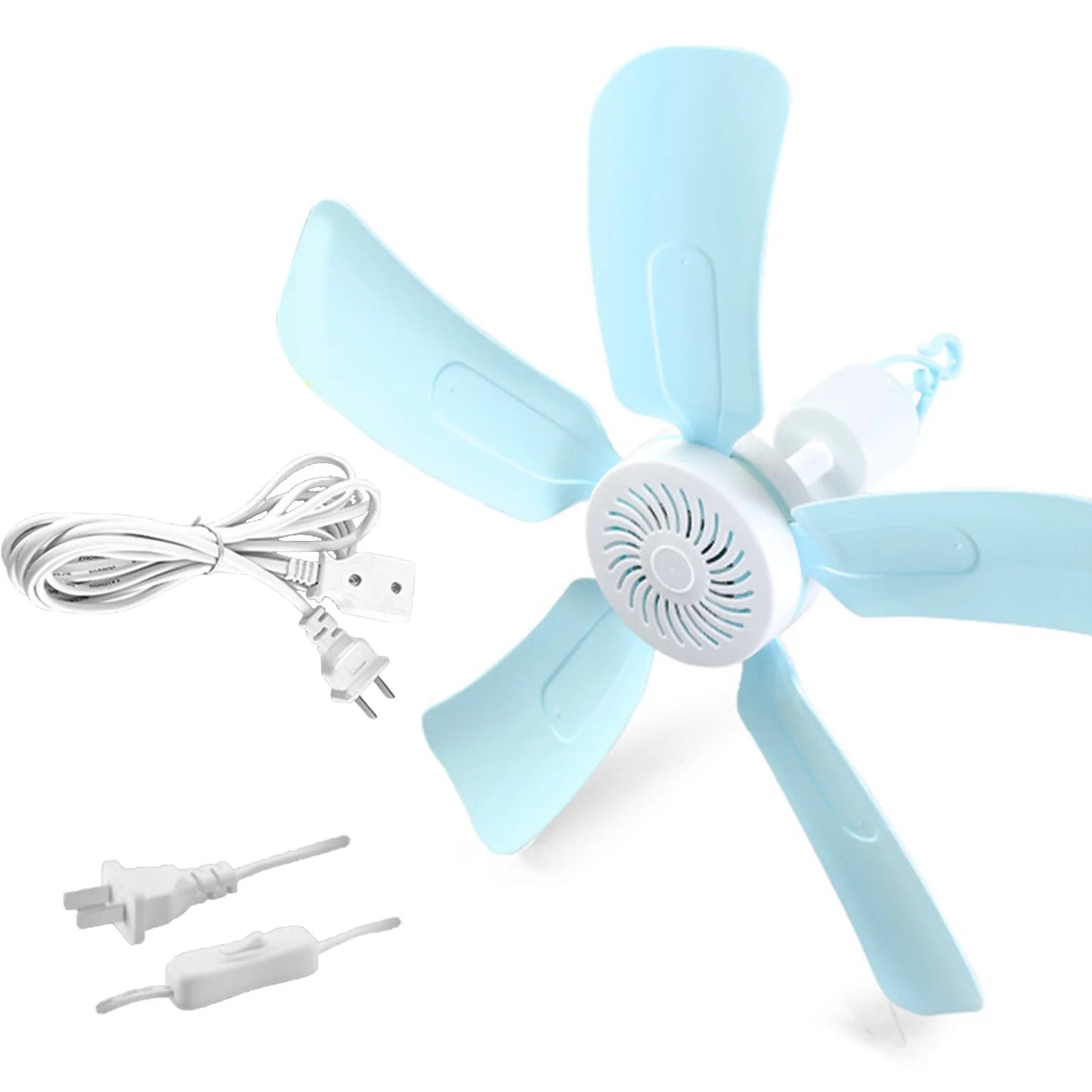 Ceiling Fan 5 Blade 3 Meters Cord Plastic Wall Mount Top Low Noise for Home Ceiling Fan Hanging Fan