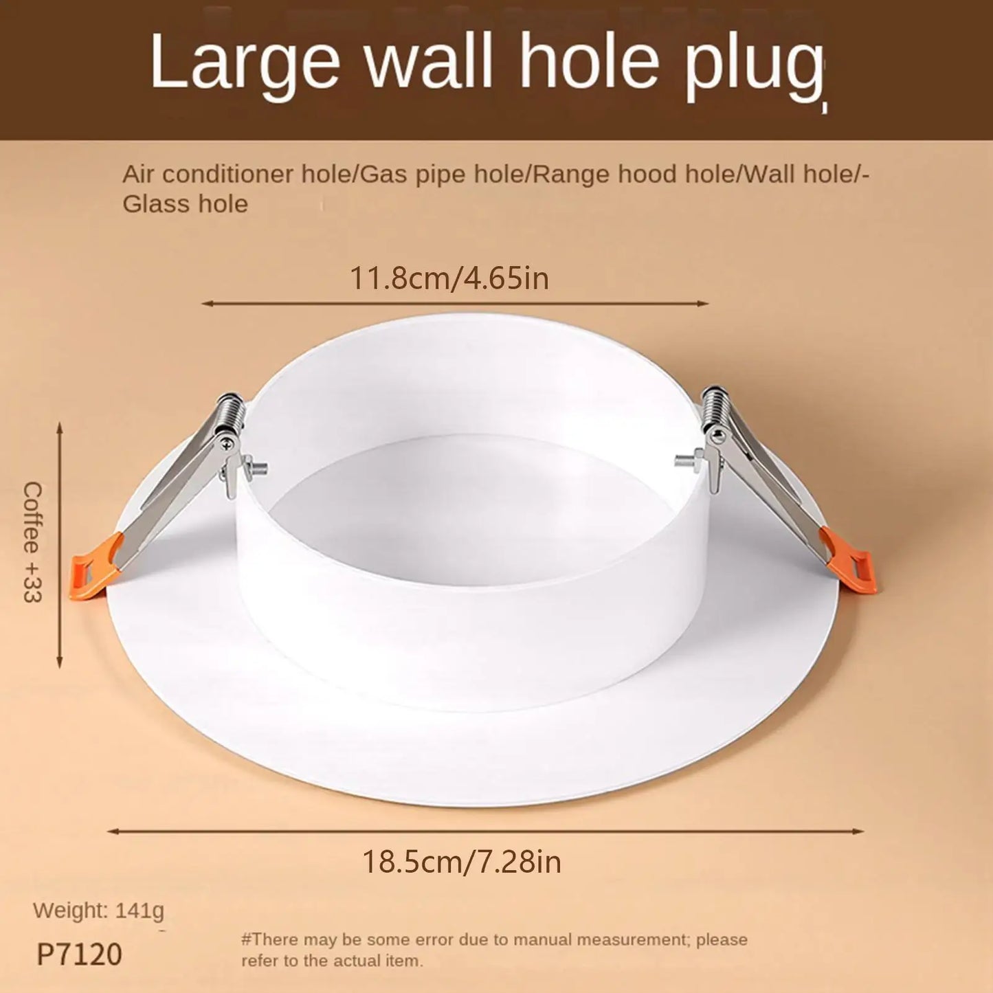 Ceiling Hole Cover Plate 1PC Decorative Round Panel Buckle Design Wall Mounted Hole Repair for Home Kitchen Living Room