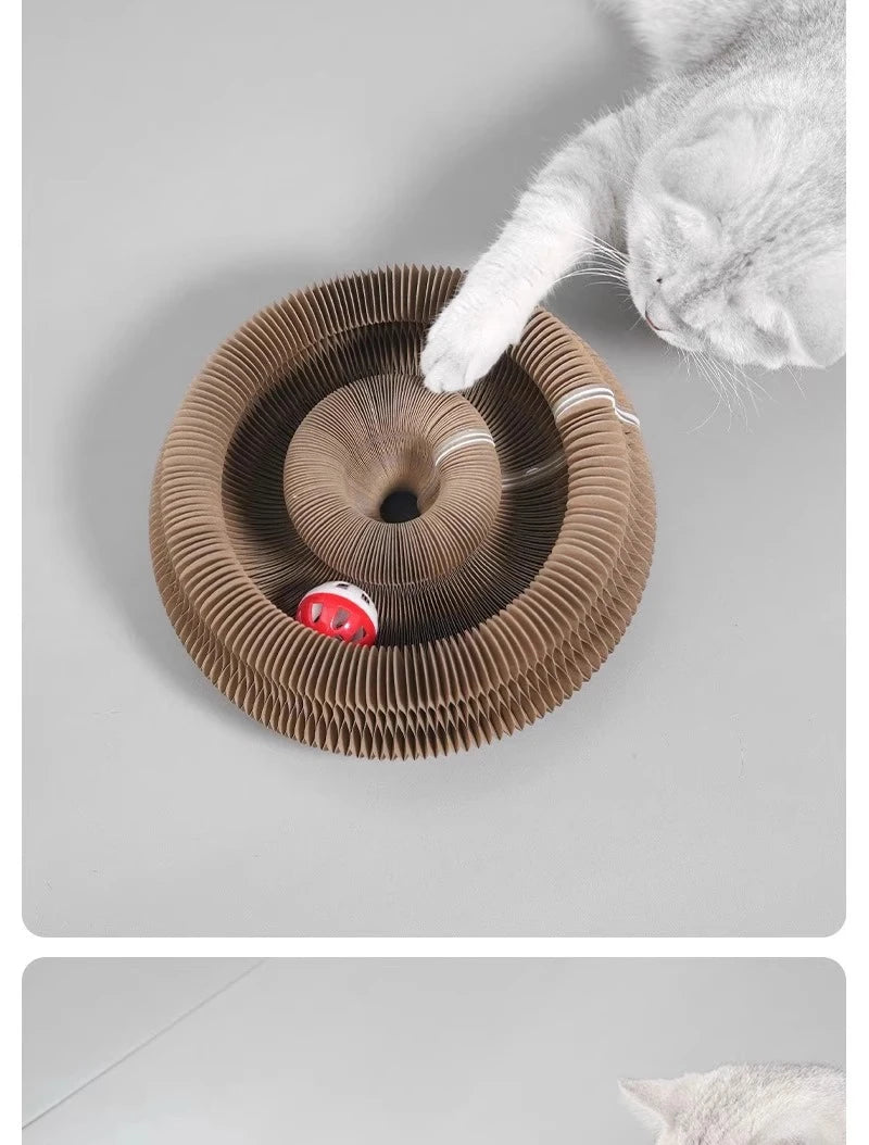Magic Accordion Cat Scratching Board Nest,wear-resistant And Lint-free,cat Toy For Self-entertainment And Nail Scratching