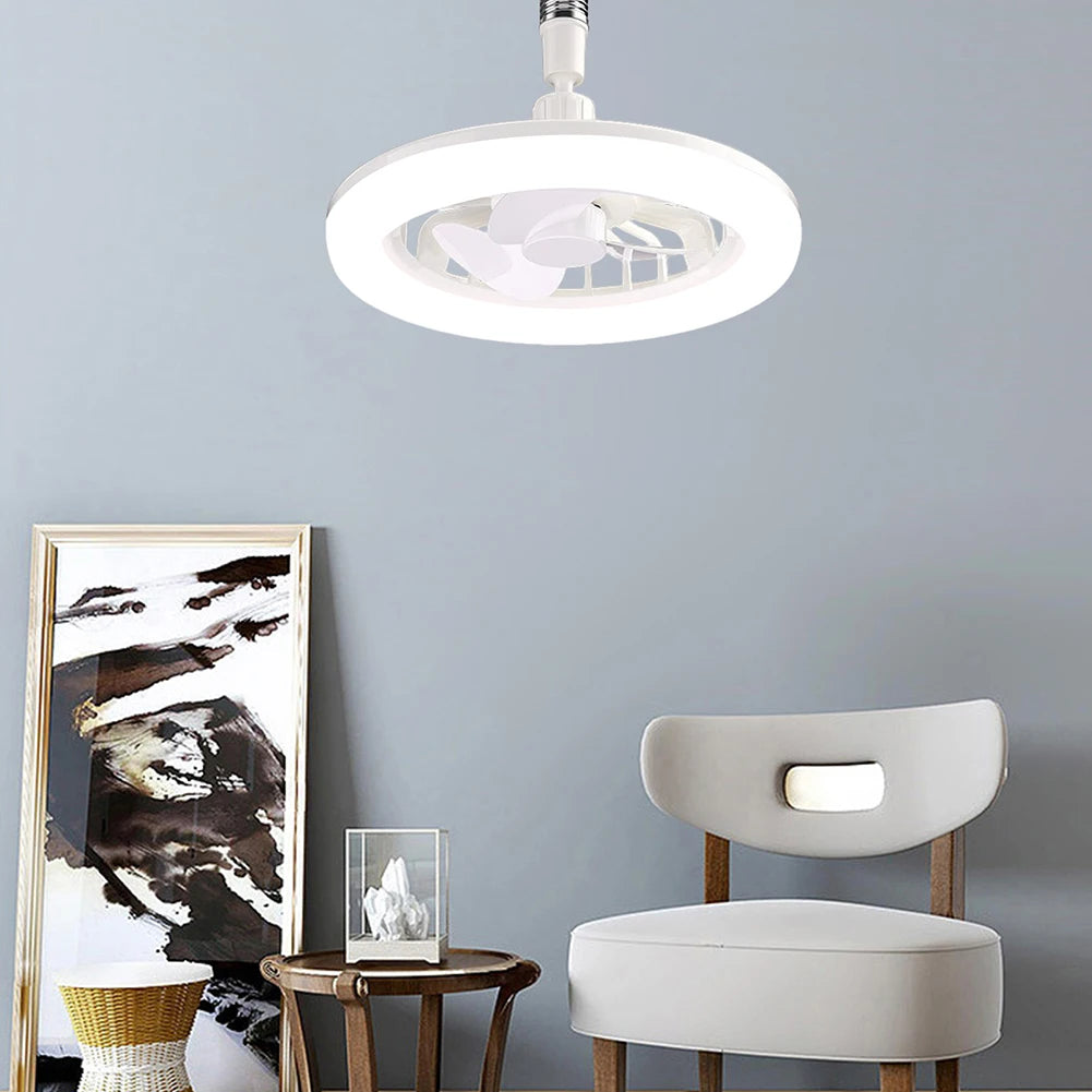Ceiling Fans with Lights and Remote Socket Ceiling Fan Light Screw in E27 LED Bulb Fan Dimmable LED Fan Light for Bedroom