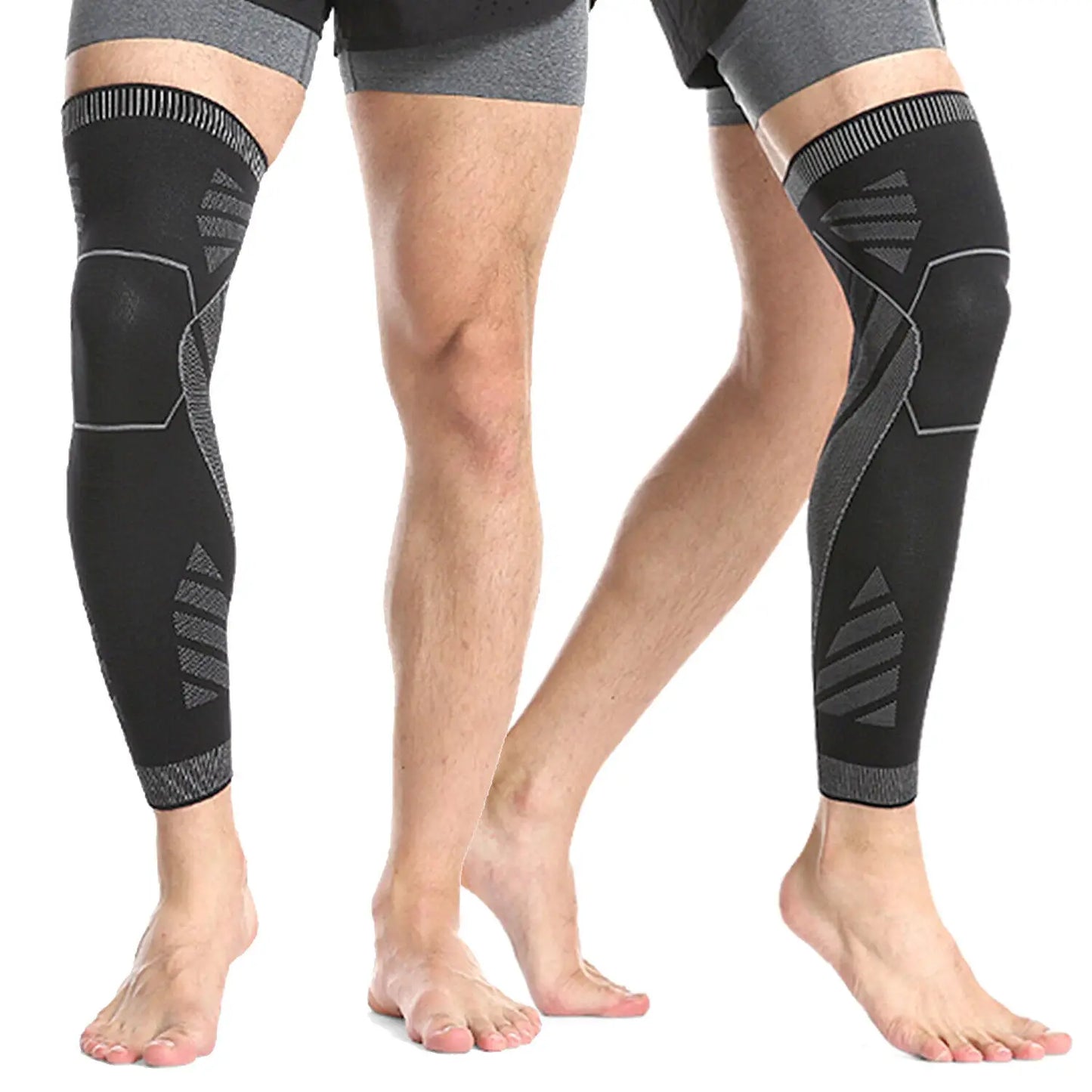 1/2Pcs Sport Full Leg Compression Sleeves Knee Brace Support Protector for Weightlifting Arthritis Joint Pain Relief Muscle Tear