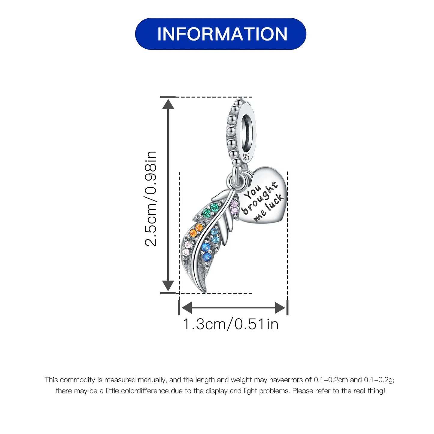 925 Sterling Silver Two-tone Symmetrical Angel Wing Pendant Necklace for Women Lucky Symbol Original Jewelry Party Couple Gift