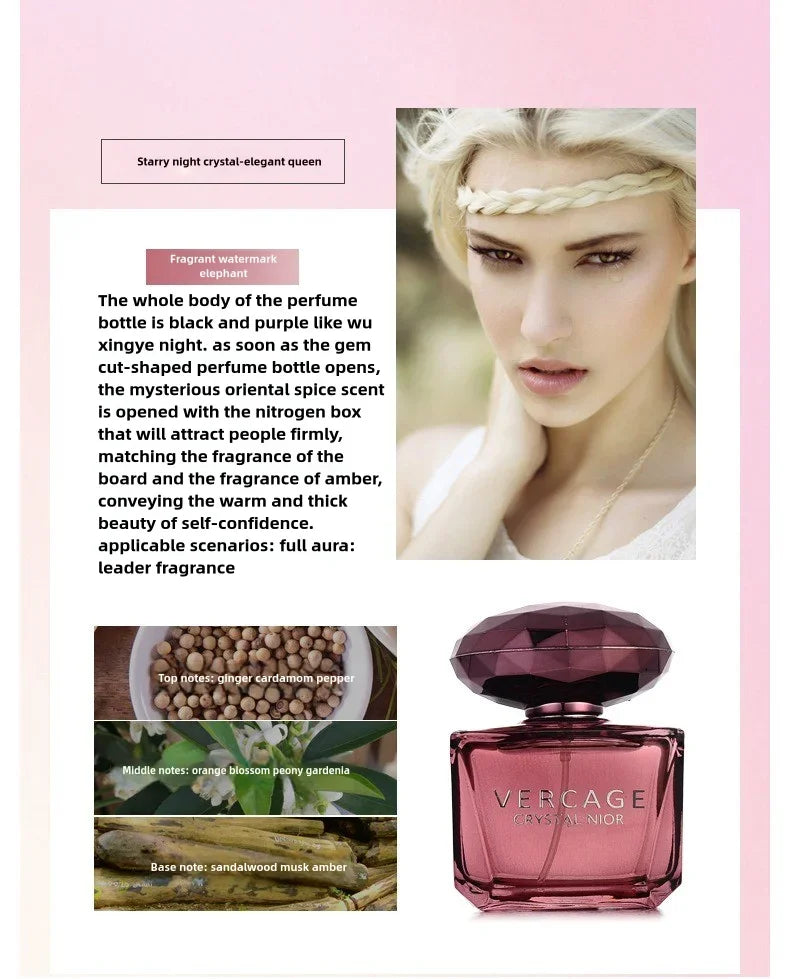 Osmanthus, Peony and Pomegranate Fragrance Perfume for Women - Crystal Diamond Series, Light and Elegant Scent parfum 50ml