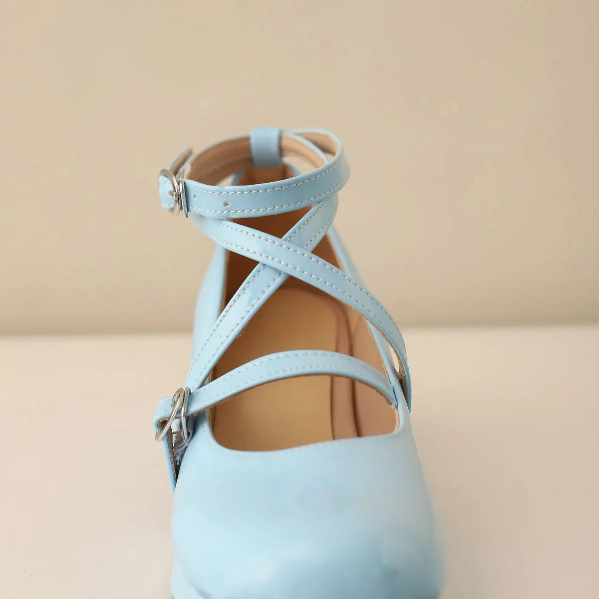Japanese Lolita Party Shoes High Heels Ankle Strap Cross Dress Pumps Cosplay Costume Plus Size 31-50 Big Feet Wear Dropshipping