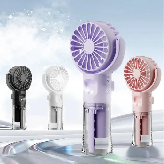 Portable Water Mist Fan Mini Handheld Fan USB Charging 4 Speeds Hanging Neck Spray Fans Portable Personal Hand Held Small Fan