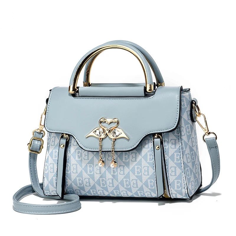 Women's Handbag, New Fashion Trend, Embossed Solid Color, Versatile Casual Shoulder and Crossbody Bag for Women