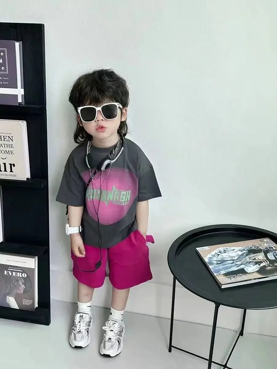 Baby Summer Clothes Boy Sports Sets Kids Loungewear Fashion Outfits Children T-shirts+Shorts 2Pcs Short Sleeves Top Pants Suits