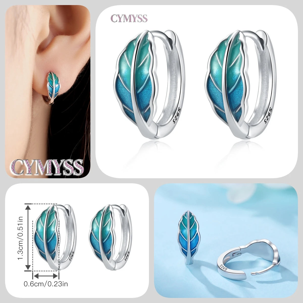 925 Sterling Silver Needle Iris Flower Hoop Earrings for Women Original Elegant Versatile Jewelry Birthday Party Fine Gift 2026