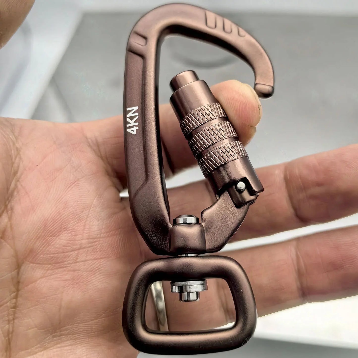 Safety Carabiner Clip Auto Locking 360 Rotational Hook 4KN Pull for Dog Leash Hammocks Backpacks Outdoor Climbing Accessories