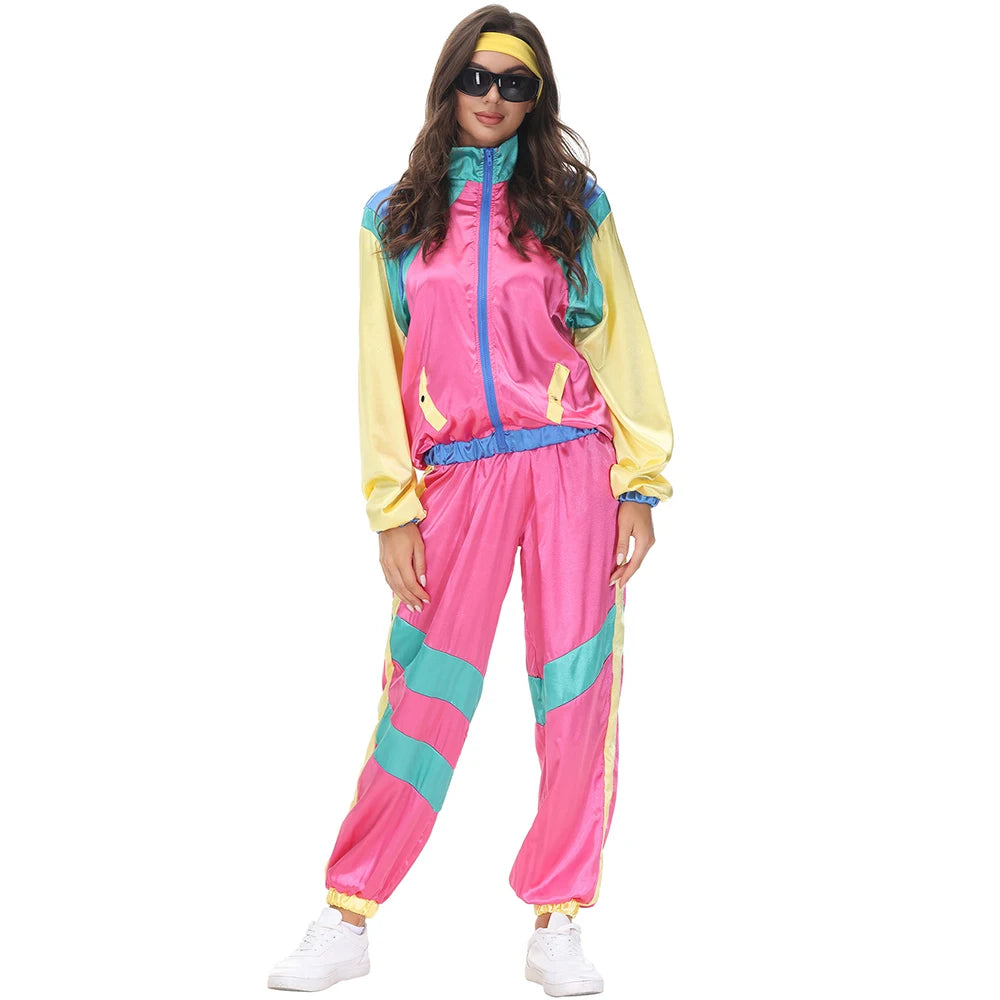 Halloween Couples Hippie Costumes for Women Male Vintage 70s 80s Rock Disco Cosplay Outfits Hip Hop Disco Hippie Costume