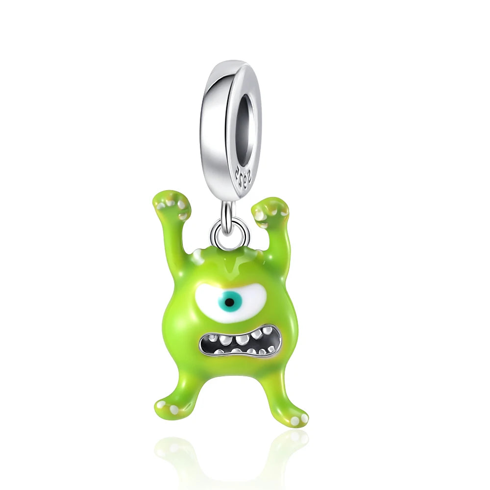 925 Sterling Silver Cute Cartoon Shield Soldier Stickey Charm Beads Animal & Character Charms DIY Jewelry Gift for Her