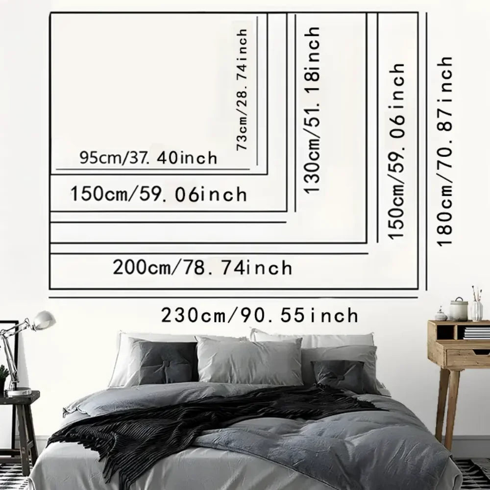 Retro Bohemian Psychedelic 70s DIY Wall Tapestry Science Fiction Art Home Decor for Room