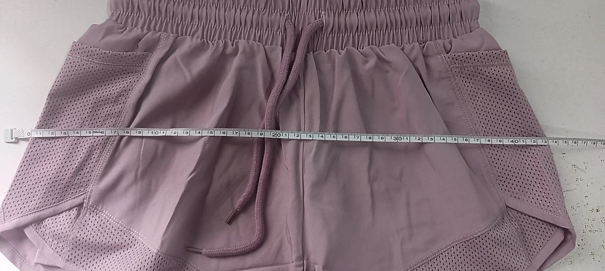 Loose Sports Shorts Women's High-Waisted Double-Layer Anti-Glare Yoga Fitness Pants Running Quick-Drying Training Outerwear Hot