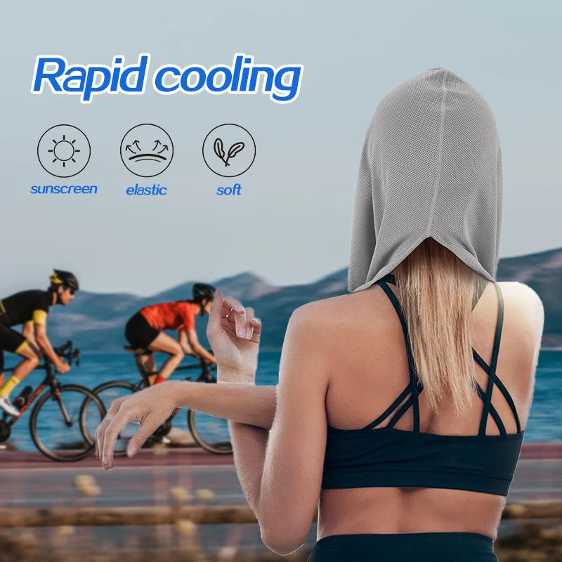 Cooling Hooded Towel, Evaporative Cooling Technology, Immediately Cools When Wet, Very Suitable For Fitness, Gym, Outdoor Sports
