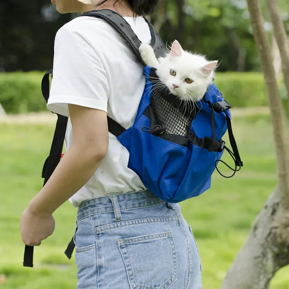 Breathable Large Dog Backpack Carrier - Durable Adjustable Outdoor Hiking Dog Bag Perfect for Large Golden Retriever & Bulldog