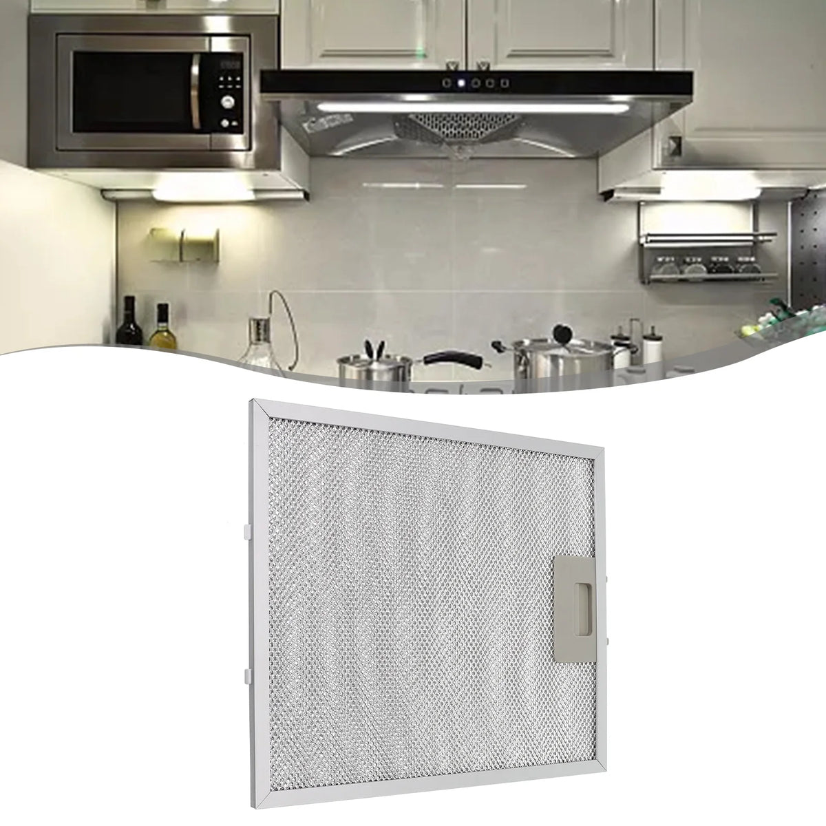 Range Hood Filter Cooker Hood Grease Filter Kitchen Extractor Ventilation Aluminium Aspirator Filter Mesh Replacement 30*26cm