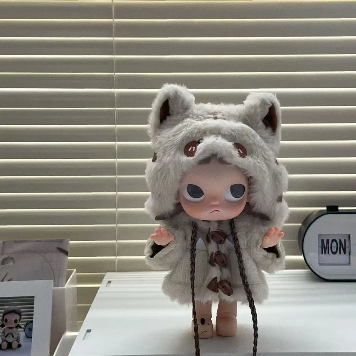 For Cool Gazi Sister Zsiga1/8 Baby Dress Velvet Little Tiger Set Cute Cartoon Doll Dress Up Dolls Clothes Dolls Accessories