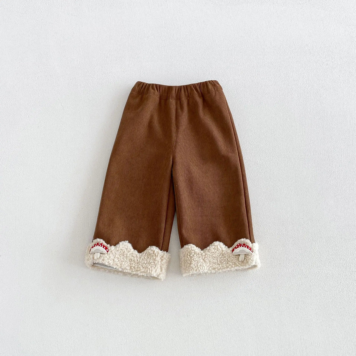 2026 New Winter Girls Embroidered Mushroom Fleece Jacket | Thick Warm Coat | Cute Outwear