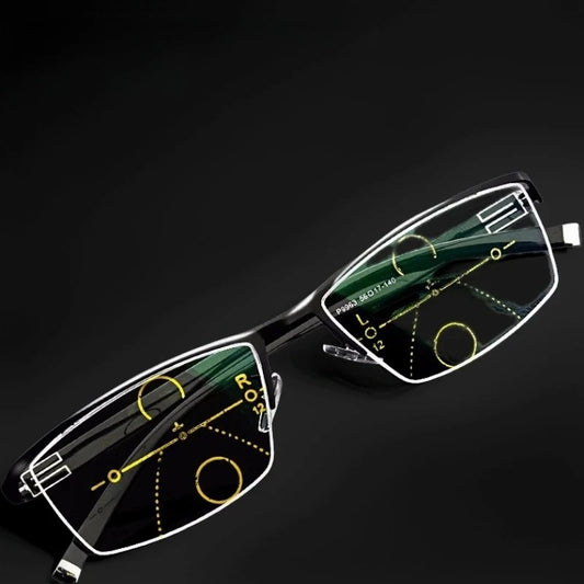 Intelligent Progressive Reading Glasses for Man Woman Near and Dual-Use Anti Blue Light Blocking Automatic Adjustment Eyewear