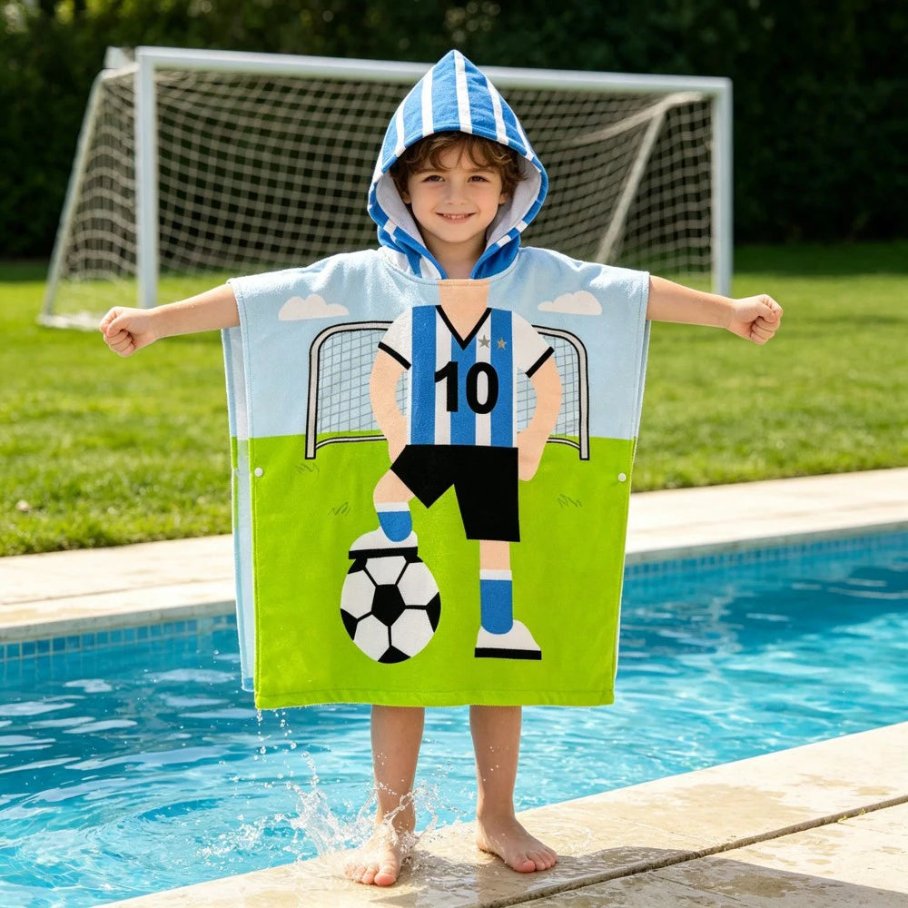 Children Bathing Stuff Kids Hooded Cape Towel Boy Cartoon Bathrobe Baby Swimming Towel Girls Unicorn Beach Towel Wrap Blanket