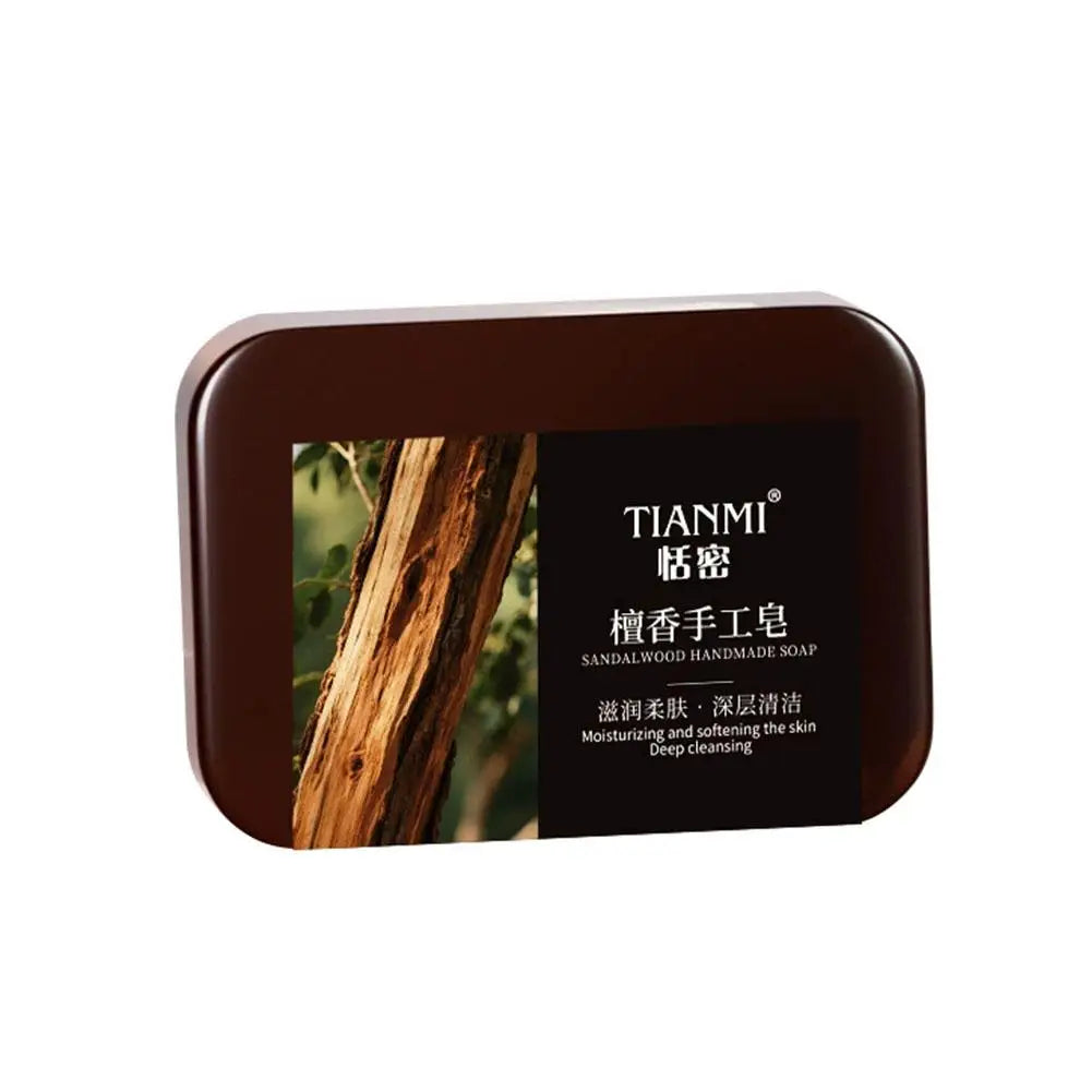 Sandalwood Soap Cleansing Soap,Handmade Bath Deodorant Moisturizing Shower, Long Lasting Plant Based Body Soap For Men & Women