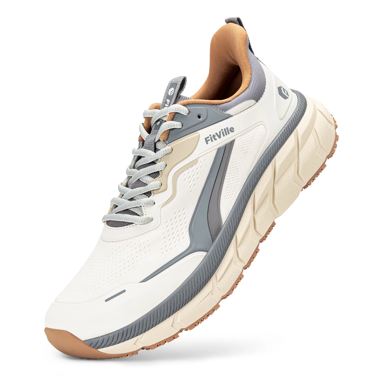 FitVille Extra Wide Men's Running Shoes Breathable Causal Sneakers Cushioned Sports Jogging Shoes for Men Non Slip Arche Support