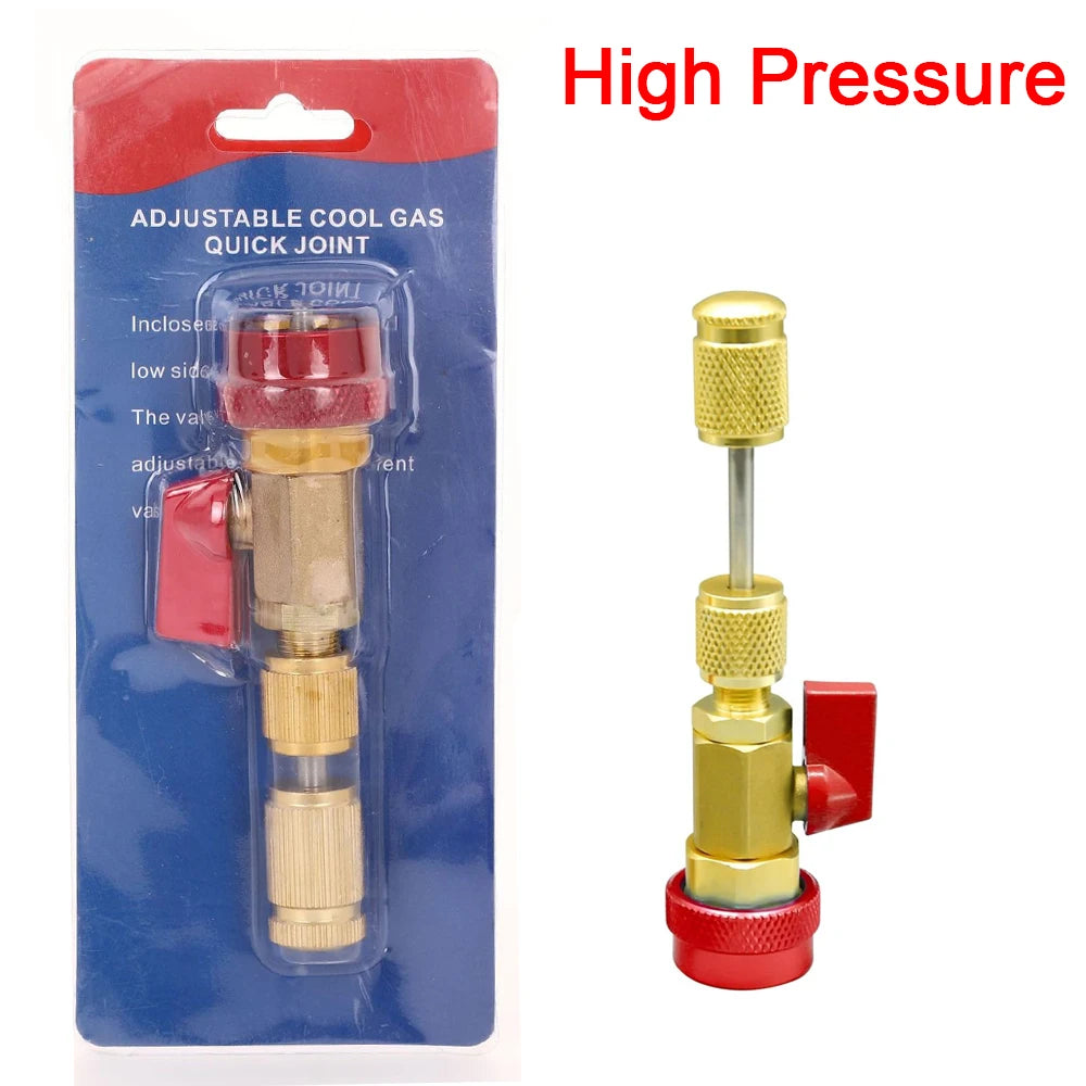 R134A Valve Core Quick Remover Installer, High Low Pressure Valve Core Remover Tools Kit for Refrigerant Air Conditioner System
