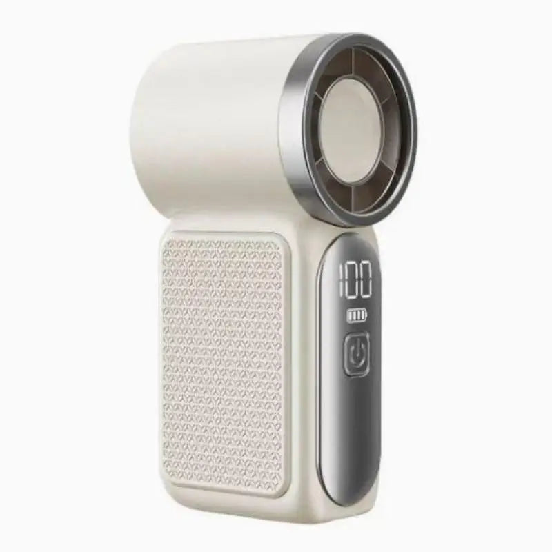 [Hot] 3600mAh Portable Mini Handheld Fan 3.5' Ultra High-Speed 16900 RPM With LED Display 6-Speed Cooling