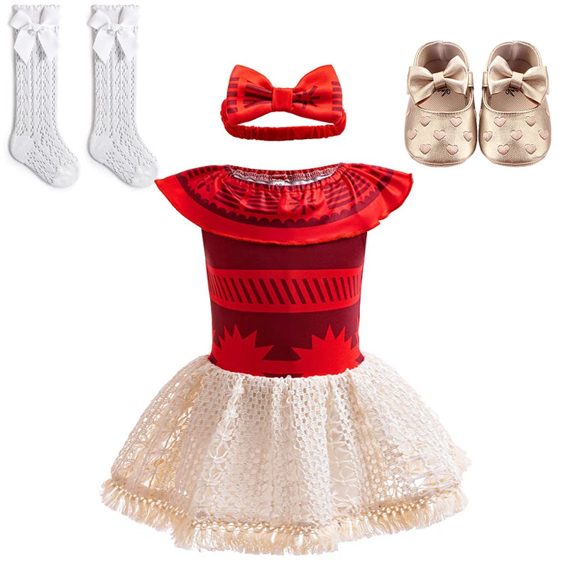 Fairy Todder Baby Girl Alice Rapunzel Moana Belle Mermaid Sofia Princess Romper Halloween Newborn Birthday Party Onesie Jumpsuit