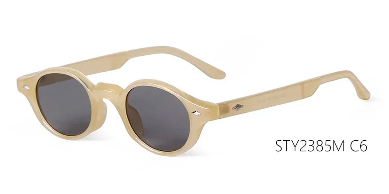 Retro Small Oval Sunglasses Women Brand Design Rivet Blue Tortoise Shell Sun Glasses Outdoor Men Shades Female UV Oculos De Sol