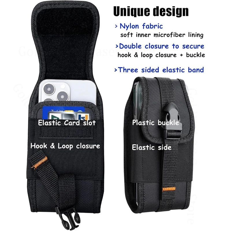 Phone Pouch Wallet Case For Doogee V40 Pro V31 GT V30T V20S Belt Waist Card Bag Phone Holder For Doogee Blade 20 10 Pro GT Ultra